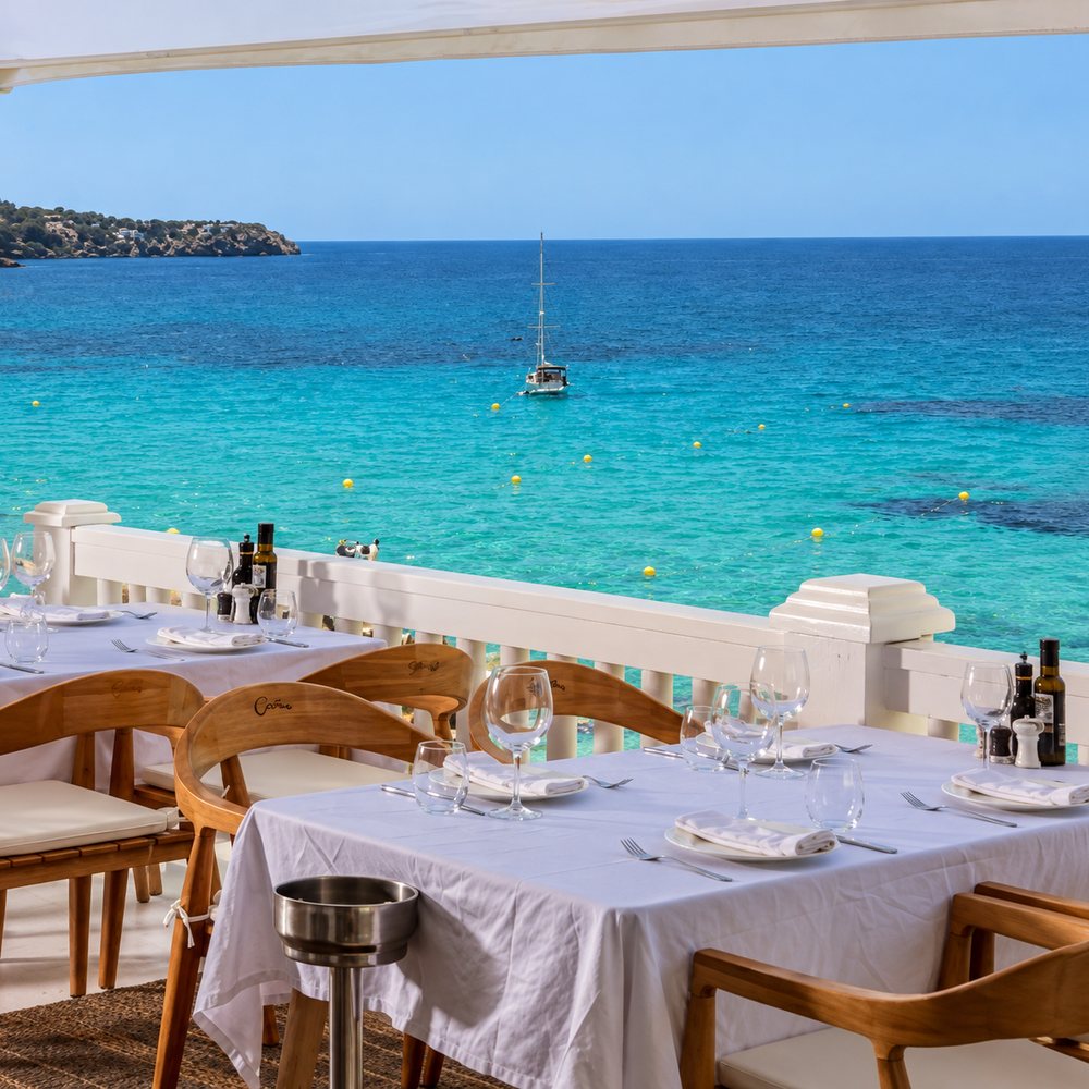 Beach restaurant terrace